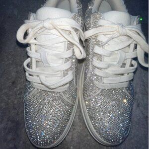 Jessica Simpson Cherello Rhinestone Platform Sneakers — Worn Once, Size 8 White